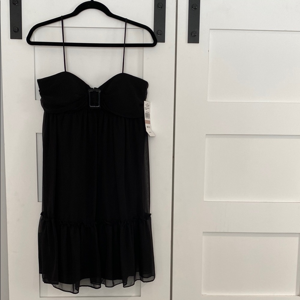 Elegant Black Spaghetti Strap Dress